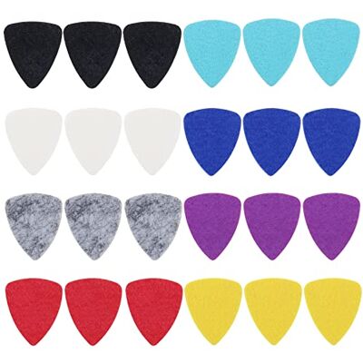 Be In Your Mind 24 stuks vervangende vilten plectrums compatibel met ukelele, klassieke gitaar, nylon snaar, bas, ukelele Be In Your Mind 24 stuks vervangende vilten plectrums compatibel met ukelele, klassieke gitaar, nylon snaar, bas, ukelele