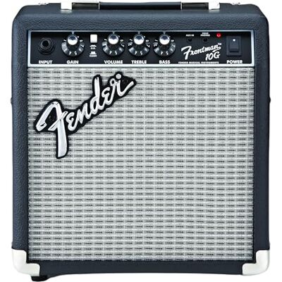 Fender Frontman 10G Kleine 10-watt versterker, hoofdtelefoonaansluiting voor stil oefenen, distortion-kanaal, 2-bands equalizer Fender Frontman 10G Kleine 10-watt versterker, hoofdtelefoonaansluiting voor stil oefenen, distortion-kanaal, 2-bands equalizer