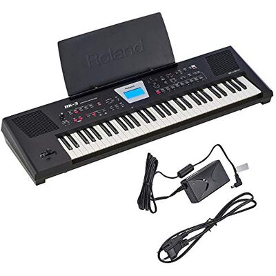 Roland BK-3 Arranger-toetsenbord, een compleet en draagbaar toetsenbord met geïntegreerde luidsprekers, kleur zwart Roland BK-3 Arranger-toetsenbord, een compleet en draagbaar toetsenbord met geïntegreerde luidsprekers, kleur zwart