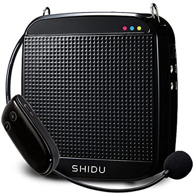 SHIDU draadloze spraakversterker draagbare spraakversterker met microfoon UHF 18 W oplaadbare draagbare geluidssysteem luidspreker mini-versterker voor leraren, zang, instructeurs SHIDU draadloze spraakversterker draagbare spraakversterker met microfoon UHF 18 W oplaadbare draagbare geluidssysteem luidspreker mini-versterker voor leraren, zang, instructeurs