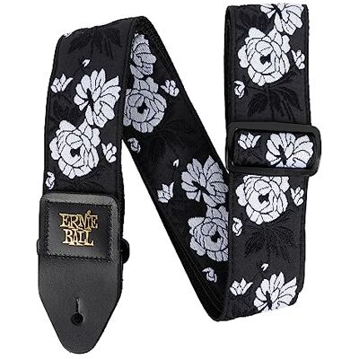 Ernie Ball Klassieke jacquard gitaar/basgitaarriem vanille roze Ernie Ball Klassieke jacquard gitaar/basgitaarriem vanille roze