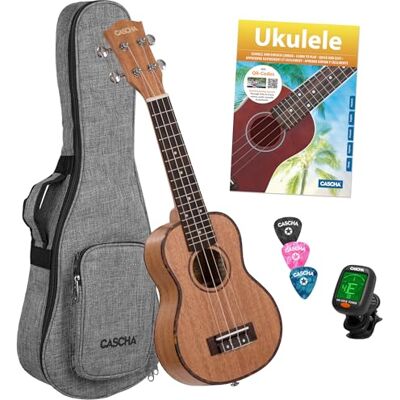 CASCHA Sopraan Ukelele Set Voor Kinderen En Volwassenen, Bruin CASCHA Sopraan Ukelele Set Voor Kinderen En Volwassenen, Bruin