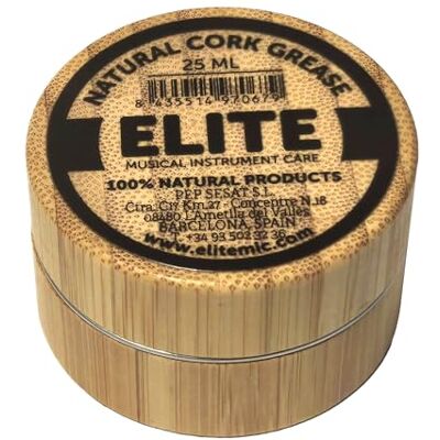 ELITE MUSICAL INSTRUMENT CARE Elite Natural Cork Grease 25 ml 100% natuurlijk kurkvet/crème voor muziekinstrumenten Saxo, klarinet, hobo, fagot enz. ELITE MUSICAL INSTRUMENT CARE Elite Natural Cork Grease 25 ml 100% natuurlijk kurkvet/crème voor muziekinstrumenten Saxo, klarinet, hobo, fagot enz.