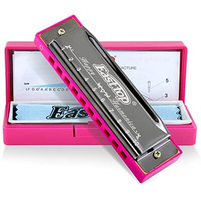 East top Datonische mondharmonica met 10 gaten, voor beginners, kinderen, studenten, met draagtas, reinigingsdoek en handleiding (mogelijk niet beschikbaar in het Nederlands) East top Datonische mondharmonica met 10 gaten, voor beginners, kinderen, studenten, met draagtas, reinigingsdoek en handleiding (mogelijk niet beschikbaar in het Nederlands)