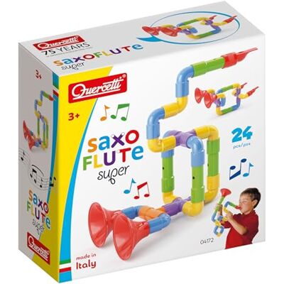 Quercetti Saxoflute – muziekbouwspel met 16 kleurrijke buizen maak je muziekinstrumenten voor kinderen vanaf 2 jaar – 4172 Quercetti Saxoflute – muziekbouwspel met 16 kleurrijke buizen maak je muziekinstrumenten voor kinderen vanaf 2 jaar – 4172
