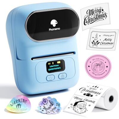 Phomemo M110 draagbare labelprinter, thermische labelprinter voor Bluetooth zelfklevende labelprinter, voor detailhandel, kantoor, blauw Phomemo M110 draagbare labelprinter, thermische labelprinter voor Bluetooth zelfklevende labelprinter, voor detailhandel, kantoor, blauw