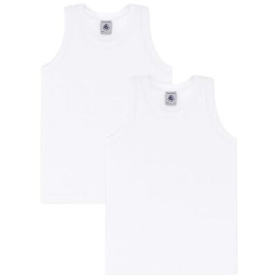 Petit Bateau A0bn1 Débardeurs Sans Manches Garçon (lot de 2) 3 jaar Petit Bateau A0bn1 Débardeurs Sans Manches Garçon (lot de 2) 3 jaar