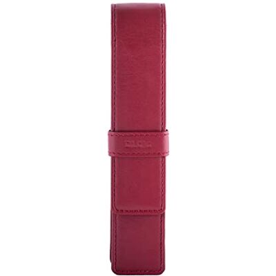 DiLoro Lederen etui voor vulpen en rollerbalpen, Rood, Enkele pennenhouder DiLoro Lederen etui voor vulpen en rollerbalpen, Rood, Enkele pennenhouder