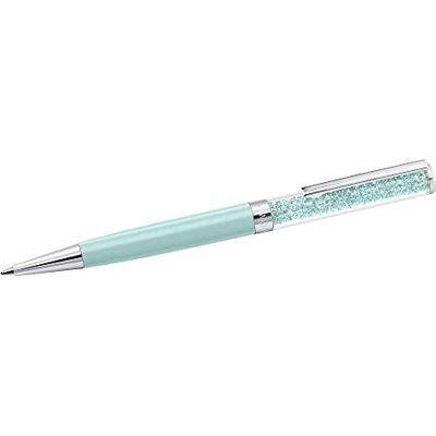 Swarovski Crystalline Ballpoint Pen, Black Ink In Mint Gekleurde Casing, Crystal Design, From The Crystalline Collection Swarovski Crystalline Ballpoint Pen, Black Ink In Mint Gekleurde Casing, Crystal Design, From The Crystalline Collection