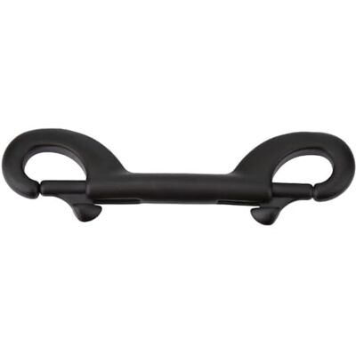 Dioche Duikclip-haak, roestvrijstalen duikclip, draaibare duikclip, dubbele clip gesp (100 mm-zwart), zwart, stevig Dioche Duikclip-haak, roestvrijstalen duikclip, draaibare duikclip, dubbele clip gesp (100 mm-zwart), zwart, stevig