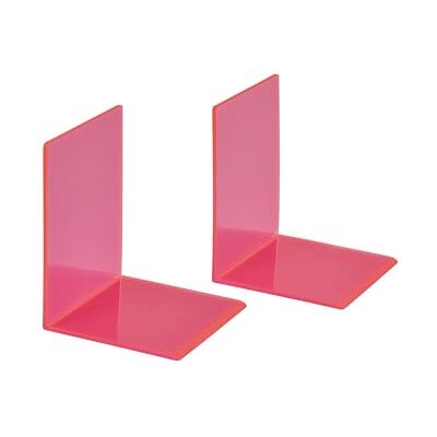 MAUL Boekensteunen acryl roze transparant bureau Set van 2 stuks, betrouwbare boekhouding, discreet glanzend design, compact formaat, ideaal rek of leeshoek MAUL Boekensteunen acryl roze transparant bureau Set van 2 stuks, betrouwbare boekhouding, discreet glanzend design, compact formaat, ideaal rek of leeshoek