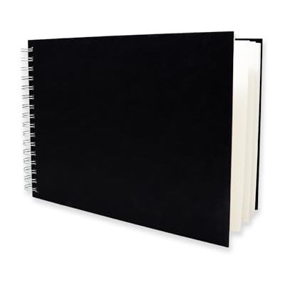 Artway Studio Schetsboek voor gemengde media, A4, spiraalbinding, landschap, 60 zijden/30 pagina's multimedia-papier, 240 g/m², schetsboek, karton, zwart Artway Studio Schetsboek voor gemengde media, A4, spiraalbinding, landschap, 60 zijden/30 pagina's multimedia-papier, 240 g/m², schetsboek, karton, zwart