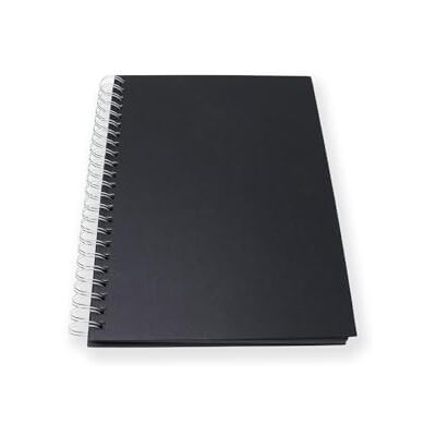 Artway Studio Schetsboek van de zwarte kaart, A4, spiraalbinding, portret, 60 zijden/30 pagina's gerecyclede zwarte kaart, 270 g/m², schetsboek, karton, zwart Artway Studio Schetsboek van de zwarte kaart, A4, spiraalbinding, portret, 60 zijden/30 pagina's gerecyclede zwarte kaart, 270 g/m², schetsboek, karton, zwart