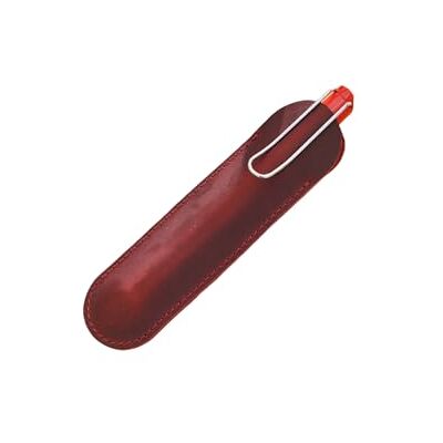 YISENJEE Vulpen Lederen Zakken Koeienhuid Etui Imitatie Was Handgemaakte Beschermhoes Voor Eenvoudige Pen 155 mm X 35 mm Wijnrood YISENJEE Vulpen Lederen Zakken Koeienhuid Etui Imitatie Was Handgemaakte Beschermhoes Voor Eenvoudige Pen 155 mm X 35 mm Wijnrood