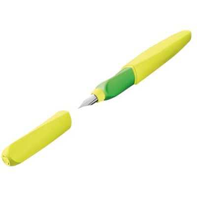 Pelikan Twist vulpen, roestvrijstalen veer, lijnbreedte M, incl. inktpatroon, neongeel Pelikan Twist vulpen, roestvrijstalen veer, lijnbreedte M, incl. inktpatroon, neongeel
