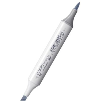 Copic Sketch C-0, Cool Gray No. 0, Twin Marker met medium punt en penseelpunt Copic Sketch C-0, Cool Gray No. 0, Twin Marker met medium punt en penseelpunt