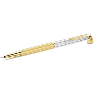 Swarovski Crystalline Balpen, Winnie de Poeh, geel gelakt, verguld Swarovski Crystalline Balpen, Winnie de Poeh, geel gelakt, verguld