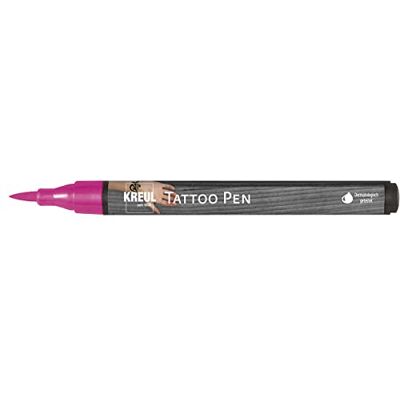 KREUL 62107 Tattoo-pen, roze, lijndikte 0,5-3 mm, cosmetische inkt op waterbasis, blijft tot 5 dagen dermatologisch veganistisch, zonder parabenen KREUL 62107 Tattoo-pen, roze, lijndikte 0,5-3 mm, cosmetische inkt op waterbasis, blijft tot 5 dagen dermatologisch veganistisch, zonder parabenen