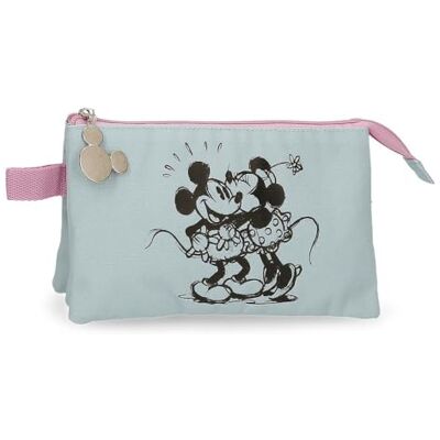 Disney Joumma Kisses M & M etui, drievoudig, blauw, 22 x 12 x 5 cm, polyester, blauw, drievoudig etui Disney Joumma Kisses M & M etui, drievoudig, blauw, 22 x 12 x 5 cm, polyester, blauw, drievoudig etui