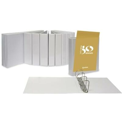 Grafoplás Grafoplas 3666570 PVC 4 ringen gemengd, kangoeroe, gevoerd, A3, wit Grafoplás Grafoplas 3666570 PVC 4 ringen gemengd, kangoeroe, gevoerd, A3, wit