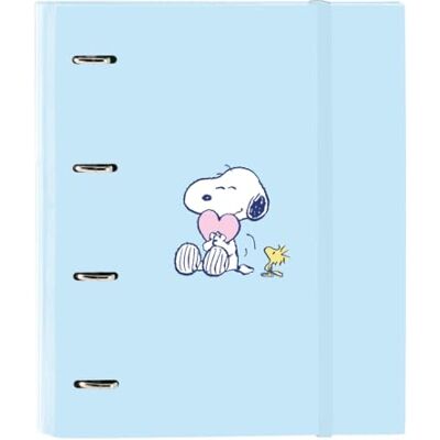 safta SNOOPY LOVE Ordner met 4 ringen van 35 cm met 100 DIN A4-vellen, ideaal voor kinderen van verschillende leeftijden, comfortabel en veelzijdig, kwaliteit en sterkte, 27 x 3,5 x 32 cm, lichtblauw, M safta SNOOPY LOVE Ordner met 4 ringen van 35 cm met 100 DIN A4-vellen, ideaal voor kinderen van verschillende leeftijden, comfortabel en veelzijdig, kwaliteit en sterkte, 27 x 3,5 x 32 cm, lichtblauw, M