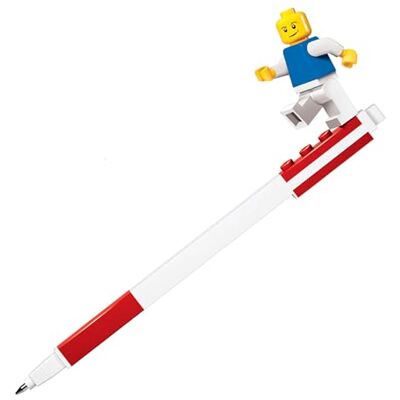 IQ Lego Gel Pen Rood + Minifiguur IQ Lego Gel Pen Rood + Minifiguur