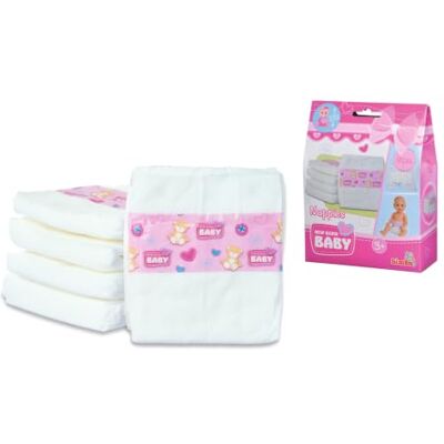 Simba Naissance 105560019 Lot de 5 couches pour poupée 38-43 cm à partir de 3 ans Simba Naissance 105560019 Lot de 5 couches pour poupée 38-43 cm à partir de 3 ans
