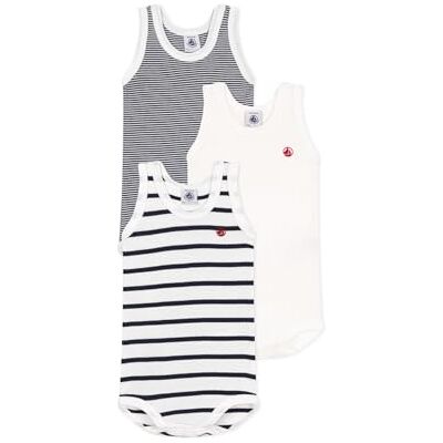 Petit Bateau A02ei Uniseks Baby Body (3 stuks) 18 mois Petit Bateau A02ei Uniseks Baby Body (3 stuks) 18 mois
