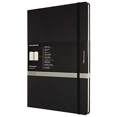 Moleskine Pro notitieboek, A4, hard zwart Moleskine Pro notitieboek, A4, hard zwart
