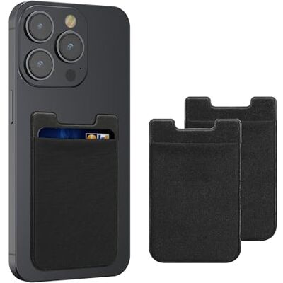 kwmobile 3 x zelfklevende creditcardhouder, groot, zelfklevend, elastaan, voor 5 kaarten en bankbiljetten, 5,7 x 8,9 cm, zwart-zwart kwmobile 3 x zelfklevende creditcardhouder, groot, zelfklevend, elastaan, voor 5 kaarten en bankbiljetten, 5,7 x 8,9 cm, zwart-zwart
