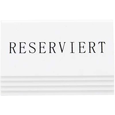 SECURIT Gereserveerd-Dutch tafelhouders, wit, 5 stuks SECURIT Gereserveerd-Dutch tafelhouders, wit, 5 stuks