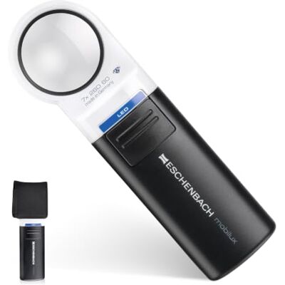 Eschenbach Optische handloep met mobiluxLED LED-verlichting Vergroting: 7x Lensgrootte: (Ø) 35 mm Eschenbach Optische handloep met mobiluxLED LED-verlichting Vergroting: 7x Lensgrootte: (Ø) 35 mm