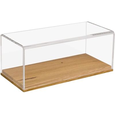 HMF 46872 vitrine van acryl met houten sokkel voor automodellen, 27 x 12 x 11 cm, transparant HMF 46872 vitrine van acryl met houten sokkel voor automodellen, 27 x 12 x 11 cm, transparant