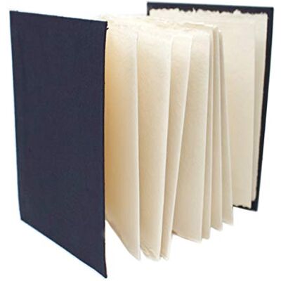 Artway Indigo Schetsboek, handgemaakt, 100% katoen, wit, harmonicaversie, A5-portretformaat Artway Indigo Schetsboek, handgemaakt, 100% katoen, wit, harmonicaversie, A5-portretformaat