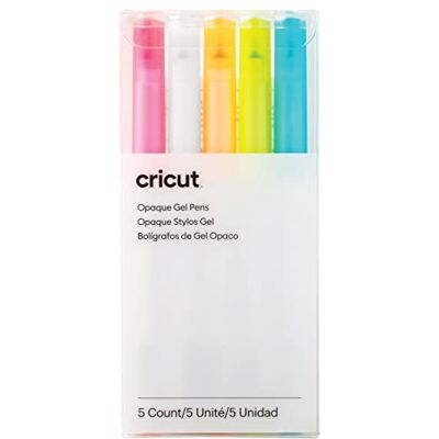 Cricut Ondoorzichtige Gel Pen Set Brights Medium Punt 1,0 mm 5-Pack Voor Gebruik Explore en Maker Machines, Multi, Explore & Maker, 5 Stuks, 2009849 Cricut Ondoorzichtige Gel Pen Set Brights Medium Punt 1,0 mm 5-Pack Voor Gebruik Explore en Maker Machines, Multi, Explore & Maker, 5 Stuks, 2009849