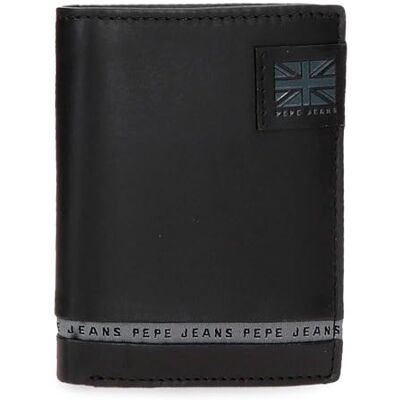 Pepe Jeans Tape Verticale portemonnee met zwarte kaarthouder, 8,5 x 10,5 x 1 cm, leer by Joumma Bags, zwart, Talla única, verticale portemonnee met kaarthouder, zwart., Verticale portemonnee met Pepe Jeans Tape Verticale portemonnee met zwarte kaarthouder, 8,5 x 10,5 x 1 cm, leer by Joumma Bags, zwart, Talla única, verticale portemonnee met kaarthouder, zwart., Verticale portemonnee met