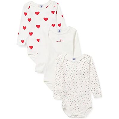 Petit Bateau A00BC00 Body Bébé fille (lot de 3) 6 maanden Petit Bateau A00BC00 Body Bébé fille (lot de 3) 6 maanden