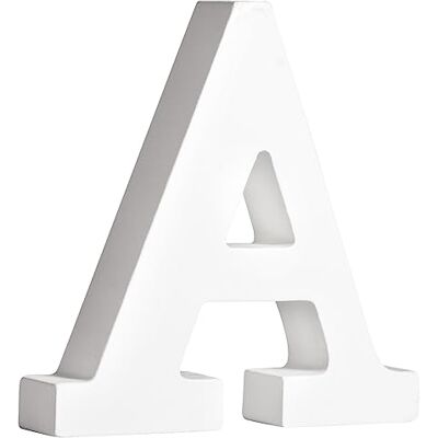 Rayher Letter A MDF wit, 10,9 x 11 cm, dikte 2 cm, 3D letters, FSC-gecertificeerd hout, 64540102 Rayher Letter A MDF wit, 10,9 x 11 cm, dikte 2 cm, 3D letters, FSC-gecertificeerd hout, 64540102