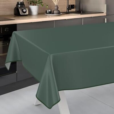 ANRO Afwasbaar tafelzeil, tuintafelkleed, voor buiten en binnen, met zoom, dennengroen, 100 x 140 cm ANRO Afwasbaar tafelzeil, tuintafelkleed, voor buiten en binnen, met zoom, dennengroen, 100 x 140 cm