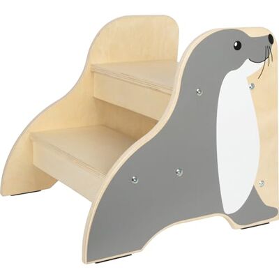 small foot Zeehondenkruk "Wildlife" van hout, stabiel en antislip opstapkruk in zeehondenvorm, maximaal gewicht 150 kg, voor kinderen vanaf 2 jaar, 12669 small foot Zeehondenkruk "Wildlife" van hout, stabiel en antislip opstapkruk in zeehondenvorm, maximaal gewicht 150 kg, voor kinderen vanaf 2 jaar, 12669