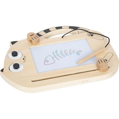 small foot "Cat" magnetisch magisch bord gemaakt van hout, tekenbord met pen en stempels, draagbaar bord, voor kinderen leeftijd 2 en up, 12604 small foot "Cat" magnetisch magisch bord gemaakt van hout, tekenbord met pen en stempels, draagbaar bord, voor kinderen leeftijd 2 en up, 12604