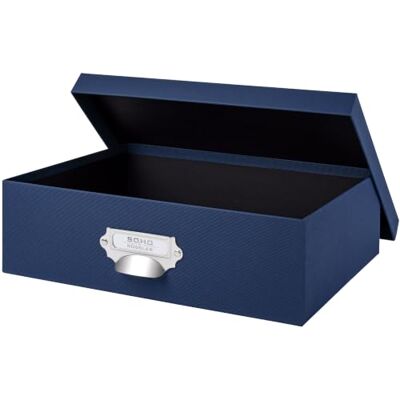 Rössler 1343452900 archiefmodule, marineblauw Kartonnen organizer voor A4-documenten, kantoorbenodigdheden, knutselen en accessoires Rössler 1343452900 archiefmodule, marineblauw Kartonnen organizer voor A4-documenten, kantoorbenodigdheden, knutselen en accessoires