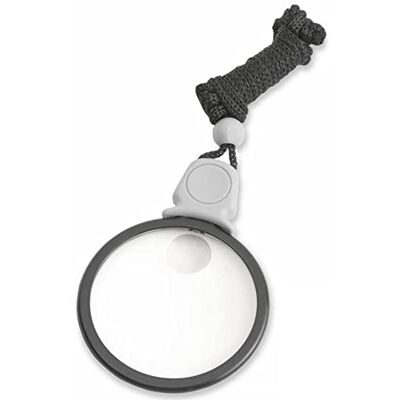 Carson MagniLook vergrootglas hanger met spotlens en 3x halskoord Ultraheldere acryl lens, compact en licht (LK-10) Carson MagniLook vergrootglas hanger met spotlens en 3x halskoord Ultraheldere acryl lens, compact en licht (LK-10)