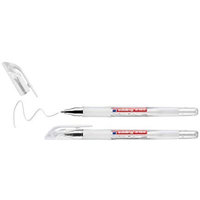Edding 2185 Gel rollerball wit, 2 pennen, 0,7 mm, gelpen om te schrijven, te tekenen, voor mandala's, bullet journals, gelrollers, rollerbalpen Edding 2185 Gel rollerball wit, 2 pennen, 0,7 mm, gelpen om te schrijven, te tekenen, voor mandala's, bullet journals, gelrollers, rollerbalpen
