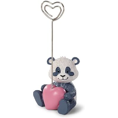 NICI 62630 Love Panda fotohouder, polyhars, zwart, 11, memoclip, hartvormige kaarthouder, tafeldecoratie voor feesten, verjaardagen en bruiloften NICI 62630 Love Panda fotohouder, polyhars, zwart, 11, memoclip, hartvormige kaarthouder, tafeldecoratie voor feesten, verjaardagen en bruiloften