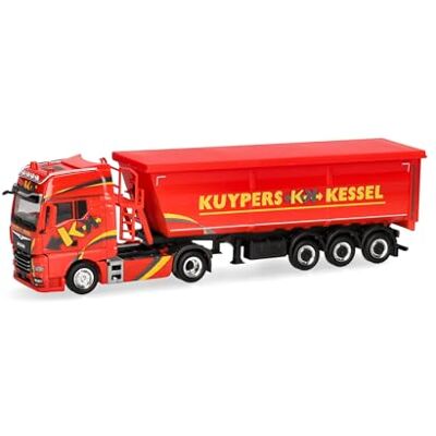 Herpa Model vrachtwagen MAN TGX GX stalen kipper "Kuypers", schaal 1:87, verzamelstuk, gemaakt in Duitsland, kunststof Herpa Model vrachtwagen MAN TGX GX stalen kipper "Kuypers", schaal 1:87, verzamelstuk, gemaakt in Duitsland, kunststof