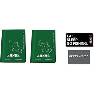 blntackle76 Jenzi Set visbewijs met ID-kaarthouder + gratis sticker "Eat Sleep go Fishing Petri Heil", G, Sez #2 2 zakken + 1 Eat-sticker + 1 petristicker blntackle76 Jenzi Set visbewijs met ID-kaarthouder + gratis sticker "Eat Sleep go Fishing Petri Heil", G, Sez #2 2 zakken + 1 Eat-sticker + 1 petristicker