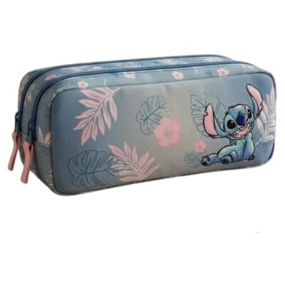 mybagstory Stitch etui met 2 vakken, blauw en roze mybagstory Stitch etui met 2 vakken, blauw en roze