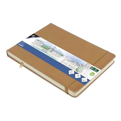 Kangaro Schetsboek, A5, hardcover, polyurethaan, 80 vellen, 140 g, crèmekleurig papier met elastiek en elastiek Kangaro Schetsboek, A5, hardcover, polyurethaan, 80 vellen, 140 g, crèmekleurig papier met elastiek en elastiek