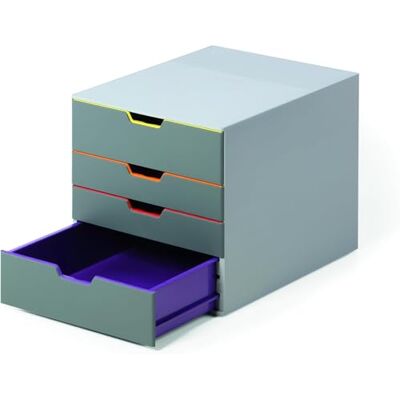 Durable 760427 ladenbox A4 (Varicolor 4 vakken, met etiketten) meerkleurig Durable 760427 ladenbox A4 (Varicolor 4 vakken, met etiketten) meerkleurig